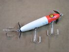EXCELLENT! VINTAGE SHAKESPEARE KRAZY KRITTER WOOD RED HEAD WHITE BODY LURE