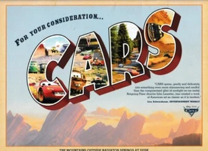 Cars: For Your Consideration 2007 Wall Calendar FYC PROMO Disney Pixar Oscars  - Afbeelding 1 van 1