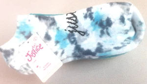 Justice Brand 6 Pack Blue Tie Dye No Show Socks Size 4-10 - New             (67) - Picture 1 of 12