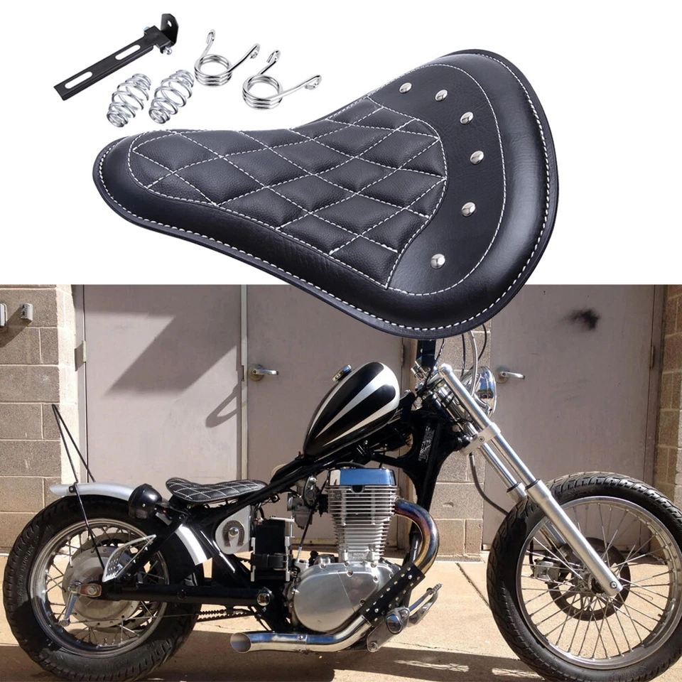 For Suzuki Savage 650 LS650 Bobber Motorcycle Diamond 13" Large Solo Seat Spring - Image 1 of 4