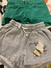 2 Pairs Mini Boden Shorts Bundle Green Grey Be Kind Bee Cut Off Age 6 Years