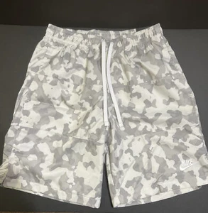 NIKE SPORTSWEAR MENS WOVEN LINED FLOW SHORTS [DA0041-121] Sz XS WHITE / GREY NWT - Picture 1 of 10