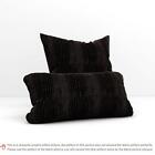 Pd002 Cushion Cover *Brown Tone Black* Faux Leather Crocodile Skin waterproof