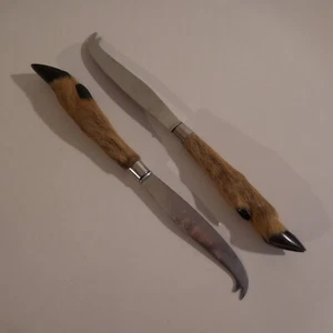 2 Käsemesser Pfoten Reh Jagd Wild Art Tischdeko Frankreich N3890 - Bild 1 von 12