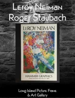 Impresión litográfica firmada por Leroy Neiman - Roger Staubach quarterback Dallas Cowboys Foto 1 de 4