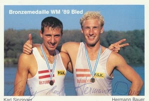 Karl Sinzinger (*1965) / Hermann Bauer (*1966) - WM-Bronze Rudern 1989 - Bild 1 von 1