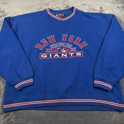 Sudadera De Colección New York Giants Para Hombres XL Azul Jugador Profesional Fútbol NFL Logo Foto 1 de 4