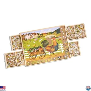 Buffalo Games - Wood Puzzle Table - 1000 Piece Size - Jigsaw Puzzle Accessory - - Picture 1 of 6