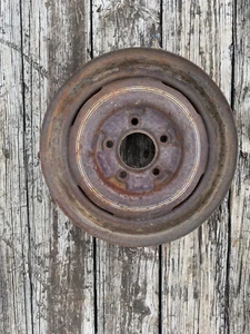 1940 1941 Ford 16" WHEEL Original Steel Rim 5 Lug 5 1/2 Bolt 16x4 Steelie LOOK - Picture 1 of 4