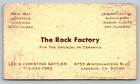 Carte de visite vintage The Rock Factory Ceramics Sattler Lakeside California