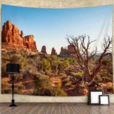 Tapiz de película occidental vintage extra grande colgante de pared naturaleza foto fondo Foto 1 de 4