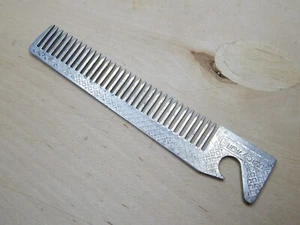 Vintage Pocket Soviet Hair Comb - bottle opener Aluminium Stamped - Picture 1 of 6