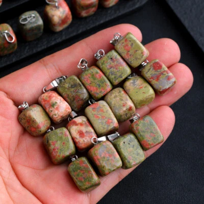 30件装天然Unakite石材不规则吊坠珠DIY珠宝制作 — 第 1/4 张图片