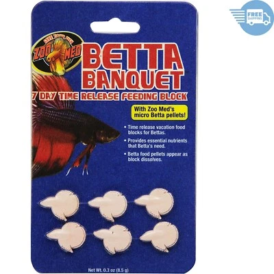 Bloques para banquetes Betta de 0,3 oz - Delicia de mariscos para bettas, dura hasta 7 días Foto 1 de 4