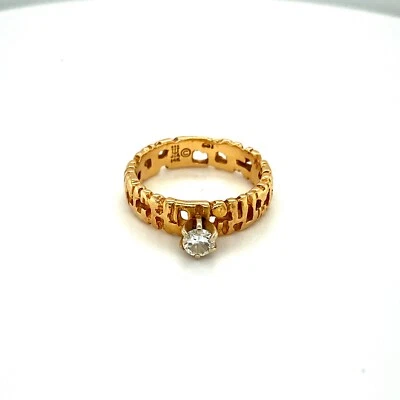 🤩 Anillo de boda raro James Avery de diamantes de 14 quilates talla 6 4,2 gramos Foto 1 de 4