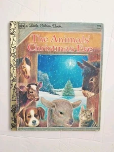 Vintage The Animal's Christmas Eve By Wiersum A Little Golden Book Hardcover  - Picture 1 of 4