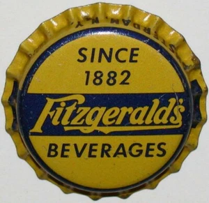 Vintage soda pop bottle cap FITZGERALDS BEVERAGES Amsterdam New York unused - Picture 1 of 2