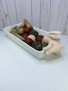 Jo-Ann Stores, LLC. Piatto coniglietto di Pasqua 2019, carino coniglietto rosa che striscia in ciotola - Foto 1 di 16