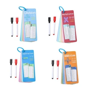 Interactive Multiplication Division Flash Cards Math Facts Flash Cards Reusable - Bild 1 von 12