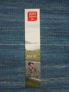 Buchzeichen Lesezeichen "100 Jahre Delius Klasing - Puls 180" Radrennfahrer neu - Bild 1 von 2