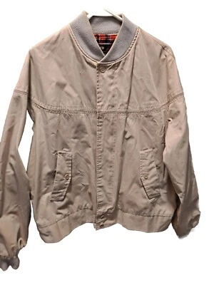 Vintage Sears Roebuck Tan Plaid Flannel Lined Jacket Large? Japan - Image 1 of 4