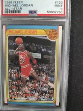 1988 Fleer All-Star Basketball #120 Michael Jordan Chicago Bulls HOF PSA 9 MINT
