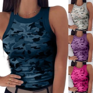 Women Summer Sexy Sleeveless Halter Vest Ladies Casual Tank Tops T-Shirt Beach - Picture 1 of 37
