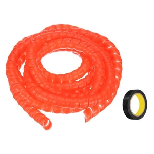 Enrouleur de câble en spirale 9,8 pieds/3,0 m 16 mm manchon de câble PP organisateur de cordon rouge - Photo 1/5