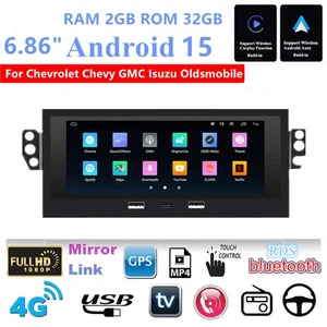 6.86" For 98-02 Chevy Blazer S10 Sonoma Jimmy Carplay Stereo Radio GPS Head Unit - Picture 1 of 24