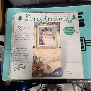 Christmas Dimensions Glass Cross Stitch Craft Kit Daydreams Santa Claus  - Picture 1 of 3