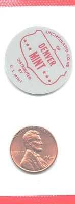 1964 D Lincoln Penny - Uncirculated - MS in US Mint cello  Free Shipping - #QQK - Image 1 of 2