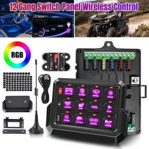Panel de interruptor de 12 velocidades RGB sistema de relé de control de circuito de control inalámbrico para camión - Imagen 1 de 11