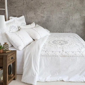 Harleson Medallion Juego de 3 Piezas Blanco, Azul, Beige Algodón Texturizado King/Cal King - Imagen 1 de 5
