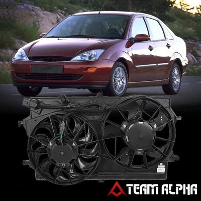 Fits 2000-2002 Ford Focus Dohc/Sohc Radiator Cooling Fan OE Style Kit FO3115143 - Image 1 of 4