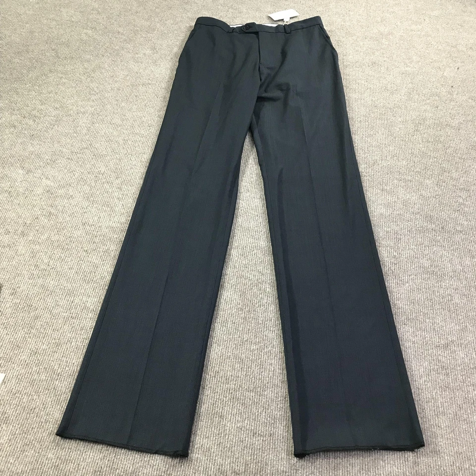 Pantalones de vestir Armani Collezioni para hombre 30R frente plano mezcla lana pantalones Italia Foto 1 de 4