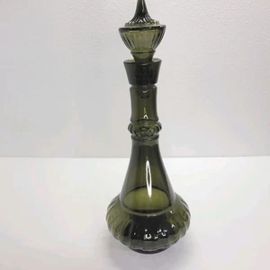 Jim Beam I Dream of Jeannie Genie Bottle Vintage 1964 Green Glass Decanter 14" - Picture 1 of 7