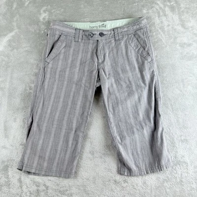 Horny Toad Capri Pants Womens 6 Gray Striped Organic Cotton Stretch Outdoor - Image 1 of 4