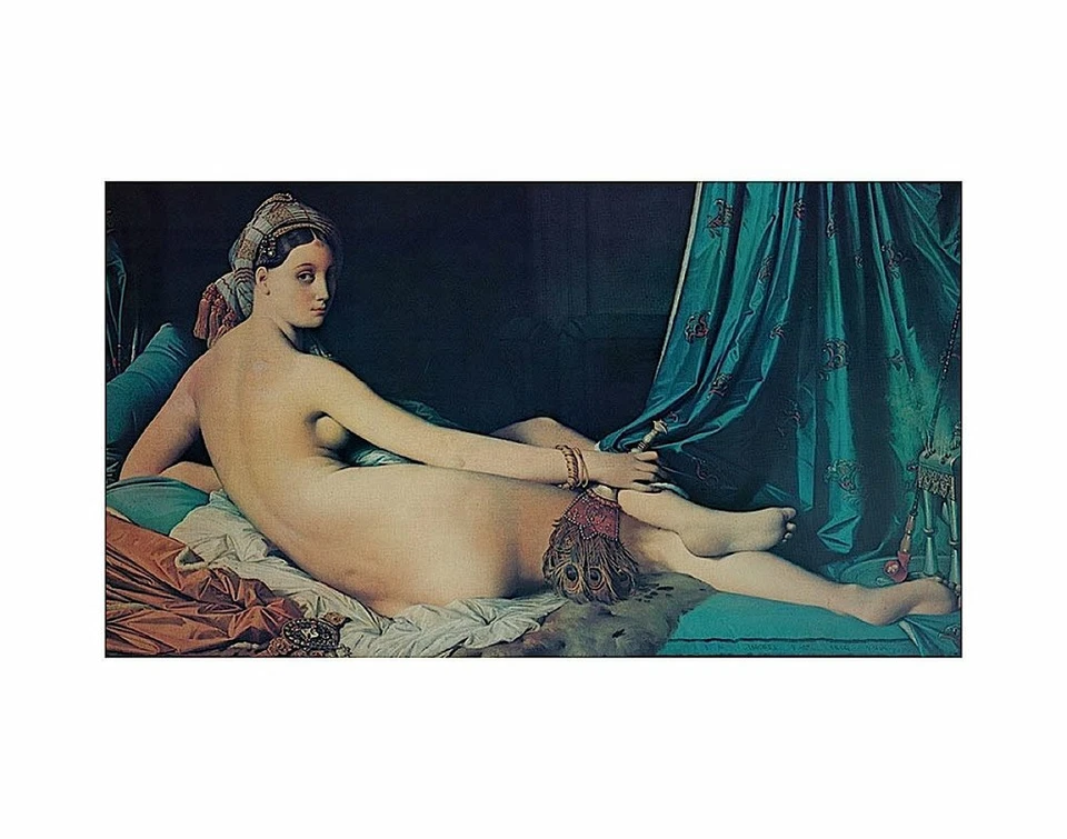 Póster impreso arte de pared The Grand Odalisque 1814, Jean Auguste Ingres 11" X 13" Foto 1 de 1
