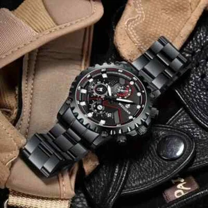 Herren Business Luxus Chronograph Datum Uhren, Outdoor Freizeit Sport Quarz Wa - Bild 1 von 8