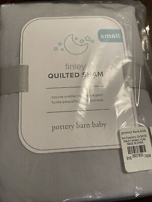 POTTERY BARN Baby Quilted Finley Small Sham - Light Gray - NWT! • 33.83$