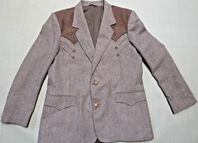 Western Jacket Pioneer Wear Blazer Cowboy Sport Rockabilly Mens 44 Vintage - Image 1 of 4