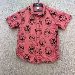 Marvel Comics Shirt Youth Size L(10-12) Button Up Short Sleeve Superhero School - Picture 1 of 11