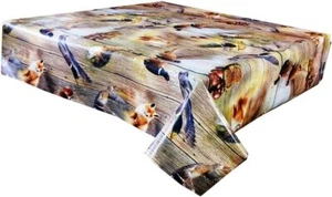 Nappe vinyle scène country renards et faisans essuyer textile propre soutenu 204 - Photo 1/13