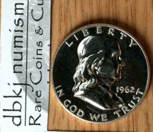 1962 Proof Franklin Half Dollar - 50¢ - 90% Silver Coin - Choice to Gem Proof - Picture 1 of 4