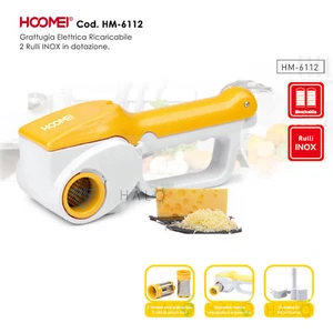 Grattugia elettrica per Formaggio da tavola Rulli in Acciaio INOX Hoomei HM-6112 - Foto 1 di 3