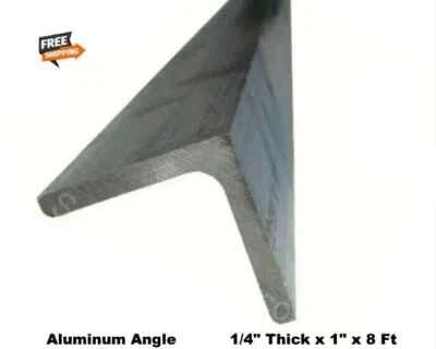Алюминиевый угол 1/4 дюйма толщина x 1 дюйм x 1 дюйм x 8 футов неполированный сплав 6061 90° запас - Изображение 1 из 4