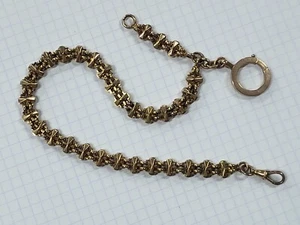 CHAINE DE MONTRE A GOUSSET CHATELAINE EN OR 18 CARATS DE 23,40 GRAMMES - Bild 1 von 15