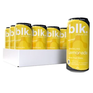 blk. Natural Mineral Alkaline Water Electrolyte w/Fulvic Lemonade -1 Case of 12 - Picture 1 of 3