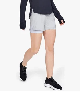 Under Armour Women's Medium 2-in-1 Short Shorts Running Shorts Gym Shorts - Picture 1 of 6