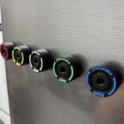 2025 F1 Formula 1 Pirelli Wheel and Tyre Fridge Magnet Set 3D Print